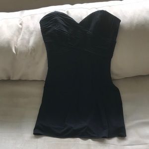 Strapless black dress